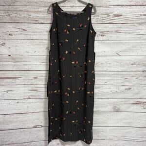 Hillard & Hanson New Women's Gray Floral Sleeveless Midi Maxi Dress Size 14